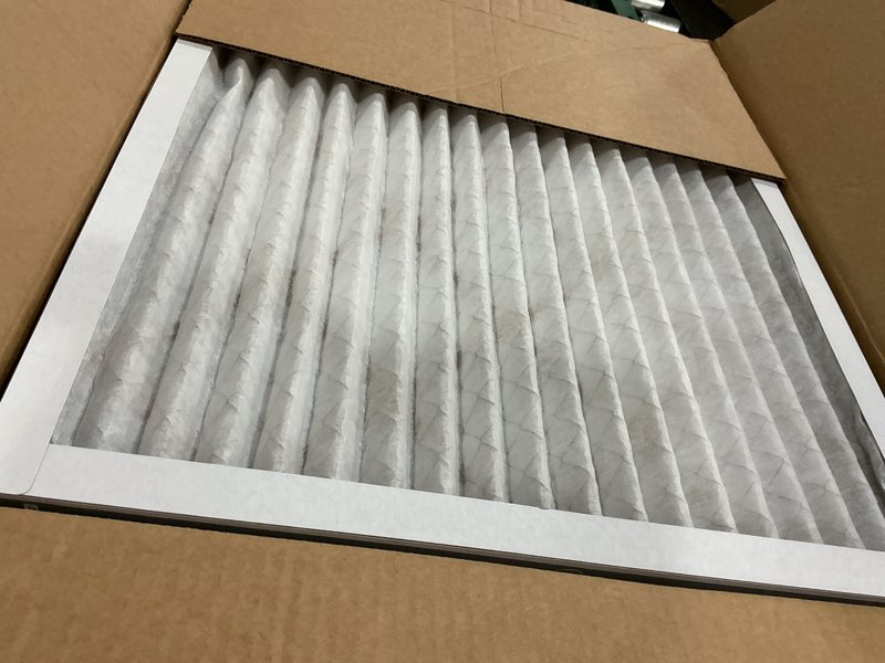 Condition photo showing New/Like New for Amazon Basics 20x25x1 Air Filter 6-Pack, MERV 8 AC Furnace Filters, Removes Dust, Electrostatic, Allergy Control (Actual Size: 19.75" x 24.75" x 0.75") 20x25x1 Merv 8