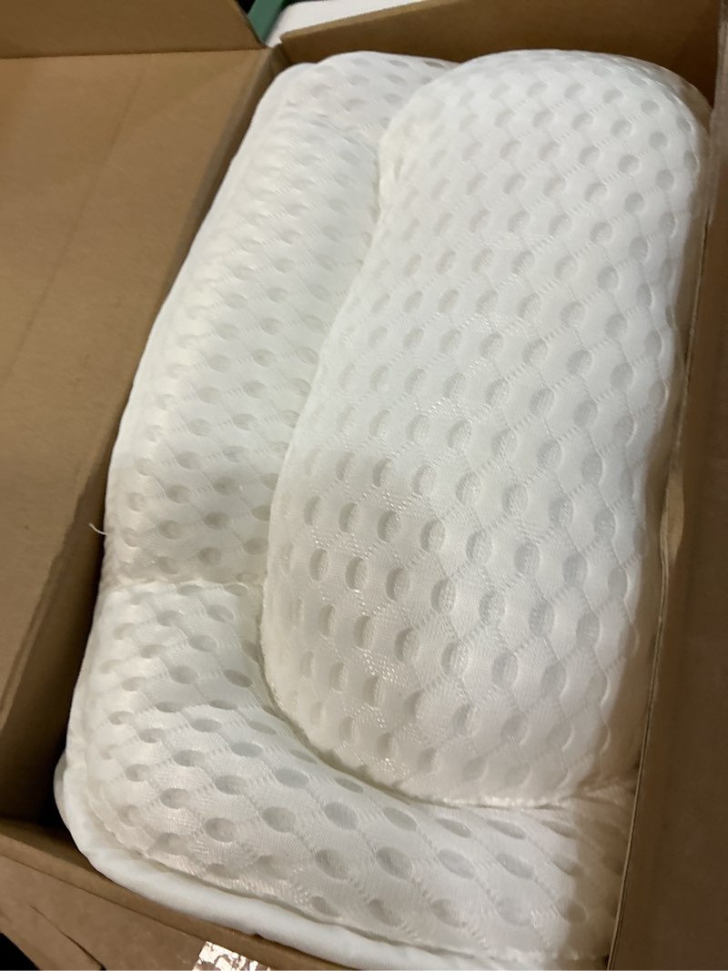 Condition photo showing Good Condition for sqlhm bath pillows for tub,luxury bath pillow for neck and back support-with comfortable breathable cotton 6 non-slip suction (extra thick style)