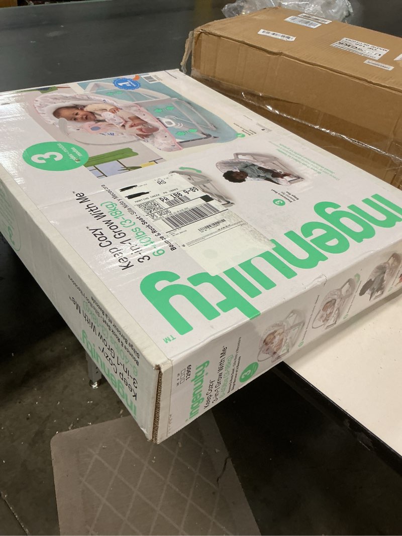 Condition photo showing New/Like New for Ingenuity Keep Cozy 3-in-1 Grow with Me Vibrating Baby Bouncer Seat & Infant to Toddler Rocker, Vibrations & -Toy Bar, 0-30 Months Up to 40 lbs (Pink Burst)