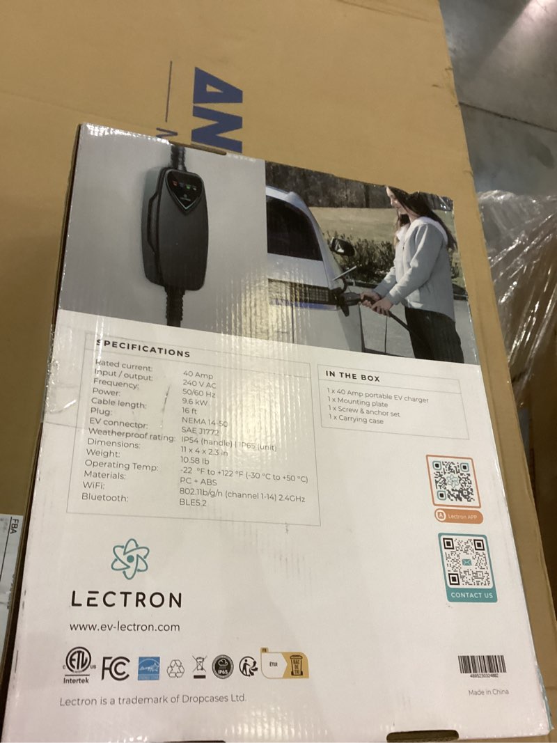 Condition photo showing Good Condition for Lectron Level 2 J1772 Charger (WiFi Version) - 240V, 40 Amp, NEMA 14-50 Plug, 16 ft Extension Cord - Portable Electric Car Charger for J1772 Evs 40A NEMA 14-50 with APP