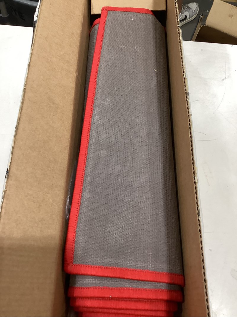 Condition photo showing As Is for mybecca non-slip red carpet aisle runner high class vip quality for parties & hollywood-feel events, 2 x 10 ft (1ft.8 x 10 ft) red 2x10 vip red