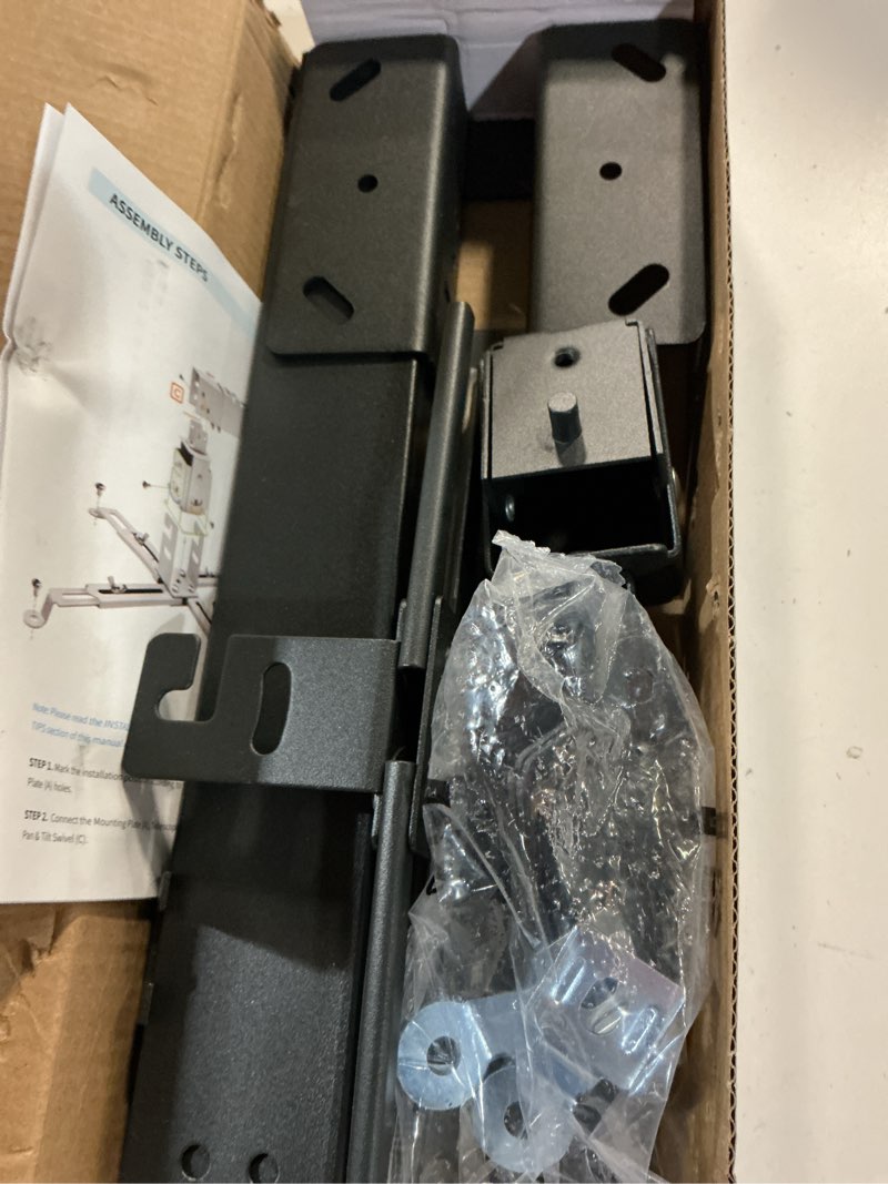Condition photo showing As Is for universal projector ceiling or wall mount black with extendable arms, adjustable height 16.9-25.6 inches bracket, low profile quick release projector holder for epson, optoma, benq, viewsonic