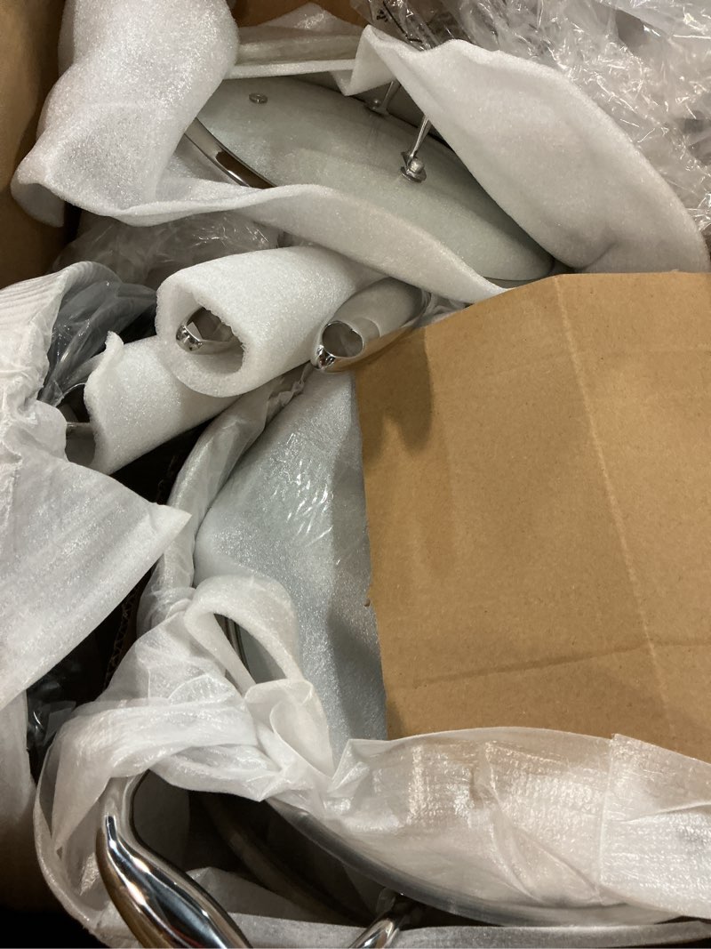 Condition photo showing Good Condition for 3 ply stainless steel 11-piece cookware set with lids, pots and pans kitchen set, non-toxic, induction, oven, dishwasher safe, professional chef quality 11 pieces (stainless steel)