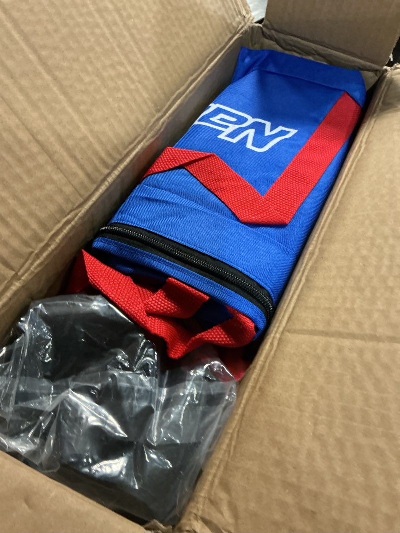 Condition photo showing Good Condition for portable cornhole set with 2 collapsible cornhole boards, 8 cornhole bean bags and carrying case for yard toss game, indoor outdoor camping games for family parties (3 x 2-feet) framed flag 3'x2'