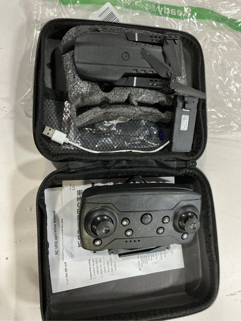 Condition photo showing As Is for fpv drone with 1080p dual hd cameras upgraded version rc quadcopter for adults, beginner wifi rc drone live video black e88