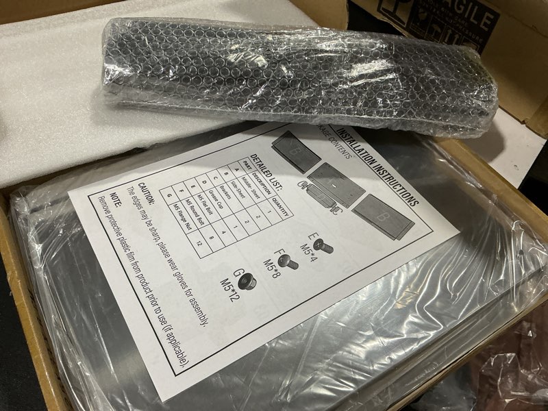 Condition photo showing Good Condition for replacement parts for dyna-glo dgf510sbp dgf493bnp, drip pan grease tray & heat tents heat shields for dyna glo dgf510sbp 5 burner grill 5pcs heat tents with drip pan