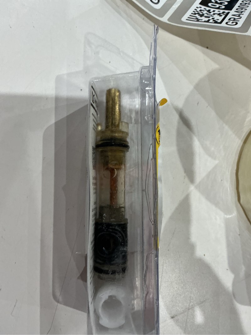 Condition photo showing As Is for moen 1225 single handle faucet replacement cartridge, brass stem