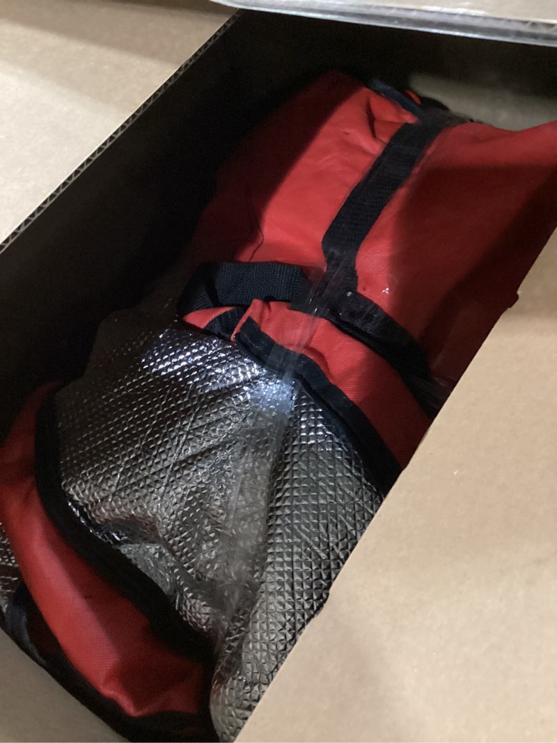 Condition photo showing Good Condition for bodaon 5-pack insulated food delivery bag, xxx-large bag without hard bottom, red xxx-large bag without hard bottom red