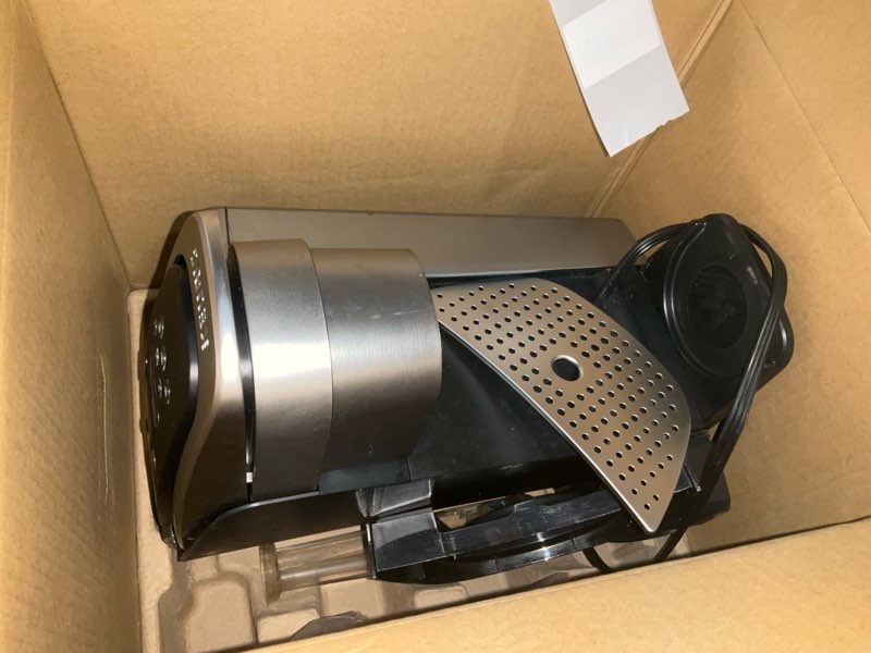 Condition photo showing As Is for keurig k-elite single serve k-cup pod coffee maker, with strength and temperature control, iced coffee capability, 8 to 12oz brew size, programmable, brushed silver