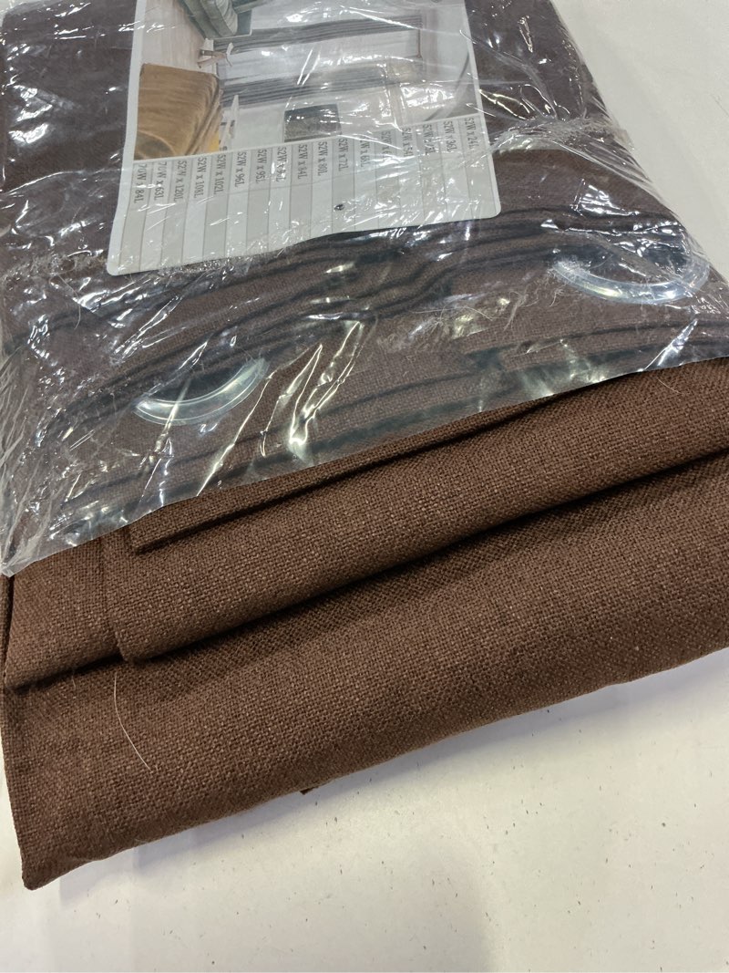 Condition photo showing Good Condition for youngstex brown linen blackout curtains 72 inch length for bedroom, full light blocking window drapes with grommet thermal insulated for farmhouse living room, 2 panels, 52 x 72 inch 52"w x 72"l (pack of 2) brown
