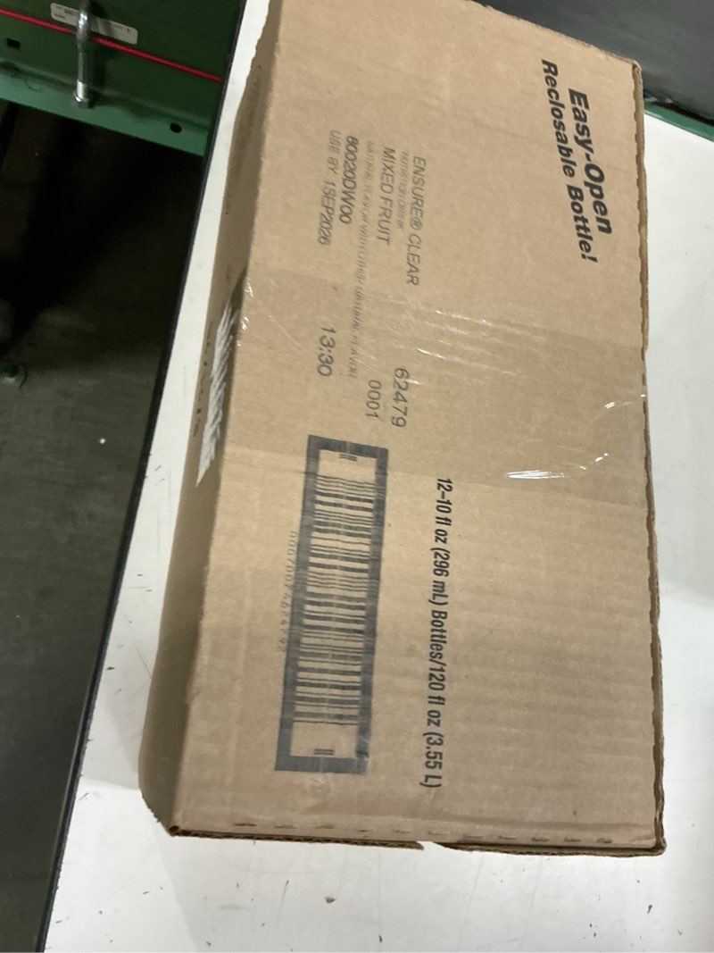 Condition photo showing New/Like New for (bbd 01/09/26)  ensure clear mixed fruit nutritional drink | 8g protein, 15 vitamins & minerals | fat-free | ready to-drink | refreshing taste | 10 fl oz, 12 pack