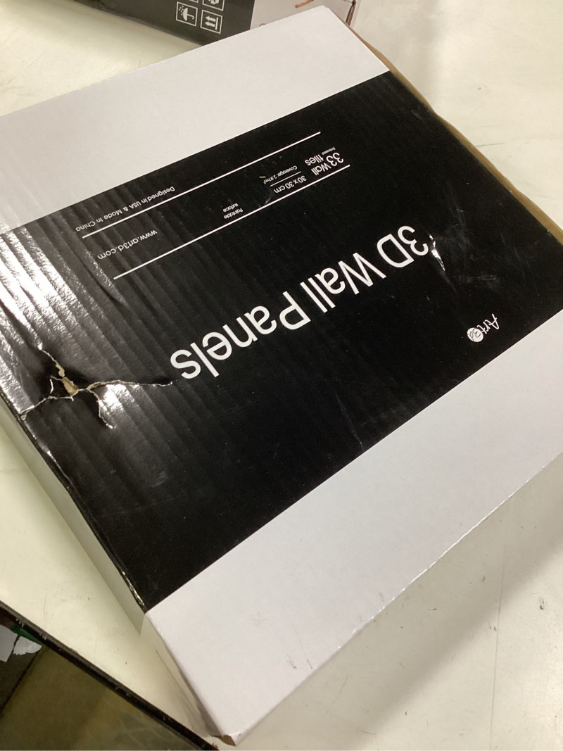 Condition photo showing New/Like New for Art3d Decorative 3D Wall Panels in Diamond Design, 12"x12" Matt Black for Home and Office Decor (33 Pack) Matte Black