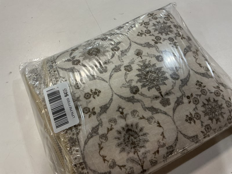 Condition photo showing Good Condition for KILOCOCO 2x5 Runner Rug, Moroccan Super Soft Washable Hallway Entryway Runner Rug, Accent Print Faux Wool Kitchen Runner Rug 5 Feet Non-Slip Runners Boho Rug Runners for Bedroom, Cream Beige Grey 2' x 5' (Runner) Cream/Beige/Grey