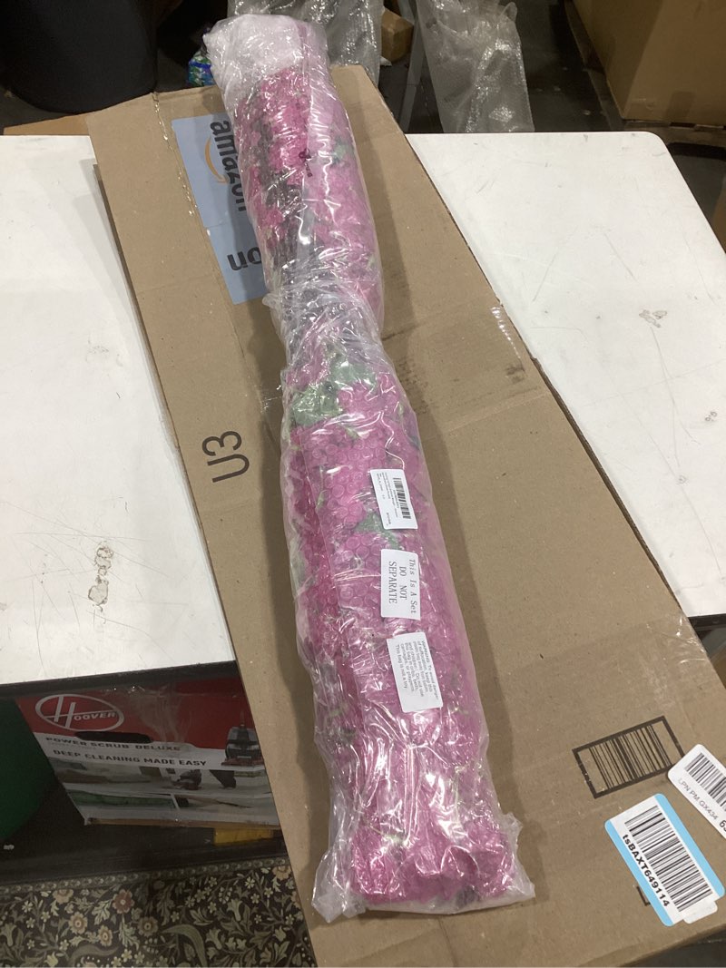 Condition photo showing Good Condition for 16 pack artificial bougainvillea floral 38" silk long stem bougainvillea plants hanging table centerpiece for home wedding indoor outdoor decorations (rose purple) rose purple red, 16