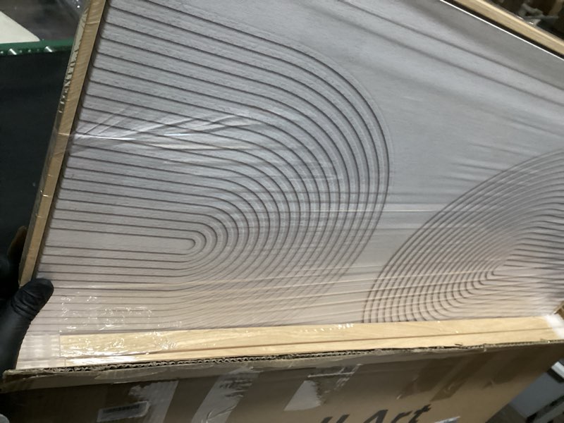 Condition photo showing Good Condition for Large Framed Black and White Neutral Abstract Wall Art for Living Room, 3 Piece Boho Canvas Prints Paintings Artwork for Walls, Minimalist Geometric Pictures for Hallway Office Wall Decor 24x36 In 24" W x 36" H x 3Pcs Boundless Lines