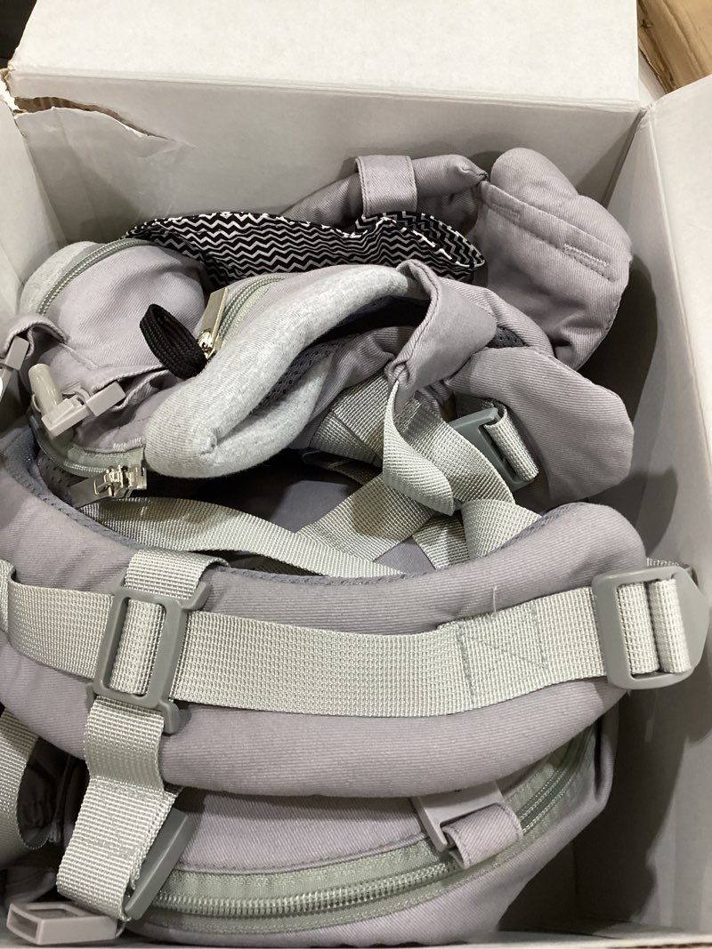 Condition photo showing As Is for 6-in-1 Baby Carrier Newborn to Toddler, Adjustable Toddler Carrier with Detachable Hip Seat (for 7–45 lb), Head & Neck Support, Breathable Cotton, Multiple Carry Positions for Travel & Daily Use