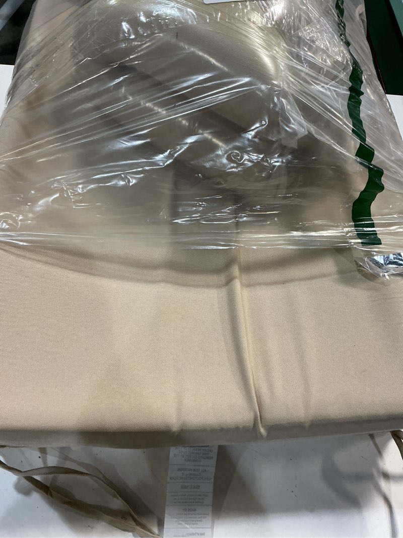 Condition photo showing Good Condition for unikome outdoor chair cushions pack of 4, water resistant patio cushions with ties, high density sponge filling square corner seat cushions for outdoor furniture, 19"*19"*3", beige 02 beige 19x19x3 inch