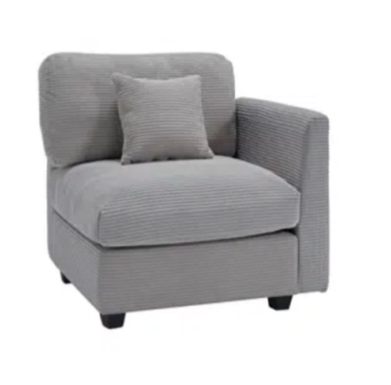 37.4" Heffernan Accent Chair Modular Sectional Sofa Fabric: Dark Gray Chenille
