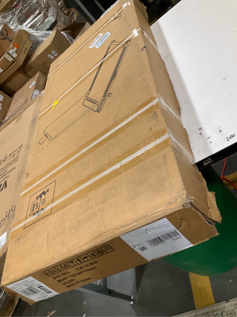 Condition photo showing As Is for Electric Treadmills for Home with Incline, Walking Pad Treadmill with Handle Bar, 0.6-7.6MPH Portable Small Treadmills with Handles for Home Small Spaces, 3.0HP Walking Pad with Incline and 350LBS Black-1