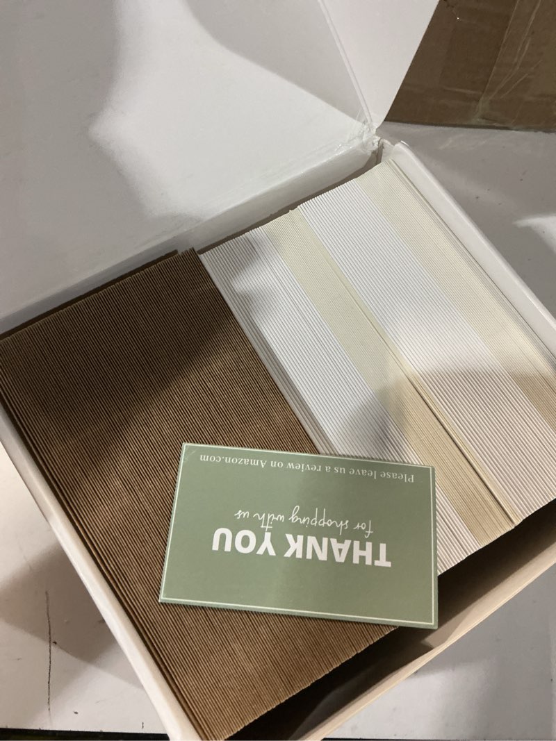 Condition photo showing New/Like New for beyond grateful thank you cards | bulk pack of 100 with kraft envelopes and matching stickers, 4x6 inch minimalistic design | suitable for business, baby shower, wedding, graduation, bridal shower,