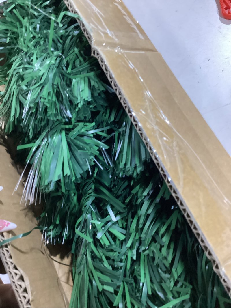 Juegoal 4 ft Pre-Lit Artificial Christmas Tree, Lighted Optical Fiber Xmas Trees with RGB Color Chan