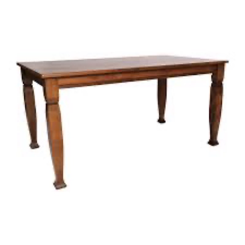 Solid Wood Commercial Grade Dining Table with Turned Legs