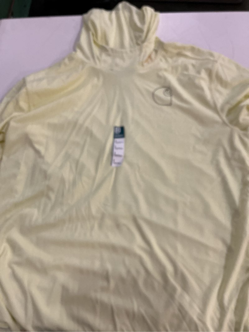 Condition photo showing As Is for carhartt men's yellow light weight jersey long sleeve graphic t-shirt ( l )