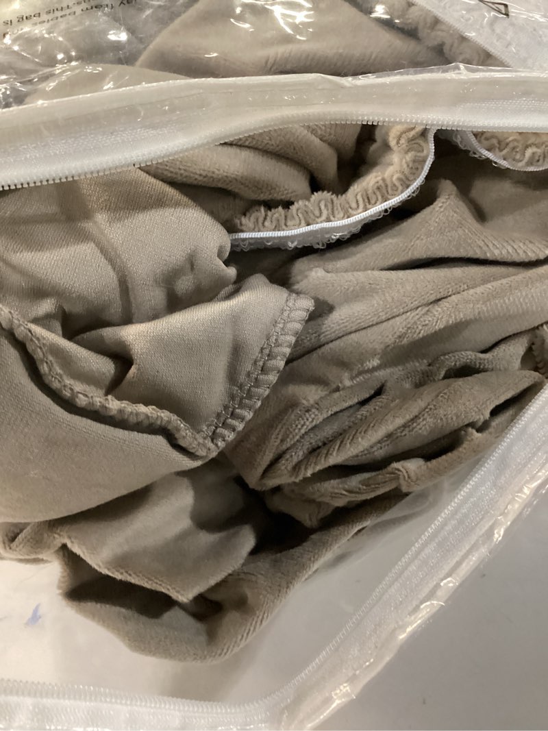 Condition photo showing Good Condition for H.VERSAILTEX Rich Stretch 2 Piece Chair Cover Chair Slipcover Sofa Cover Furniture Protector Couch Soft with Elastic Bottom Chair Couch Cover with Arms Width Up to 49 Inch(Chair, Taupe) 1 Cushion Chair Taupe