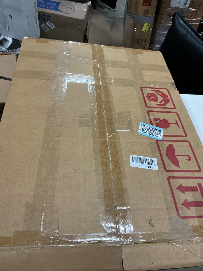 Condition photo showing Good Condition for Wall Mirror with Rustic Wood Frame, 28"x20" Solid Wood Vanity Mirror for Bathroom, Bedroom, or Entryway, Vertical or Horizontal Mount Dark Drown 28"L x 20"W