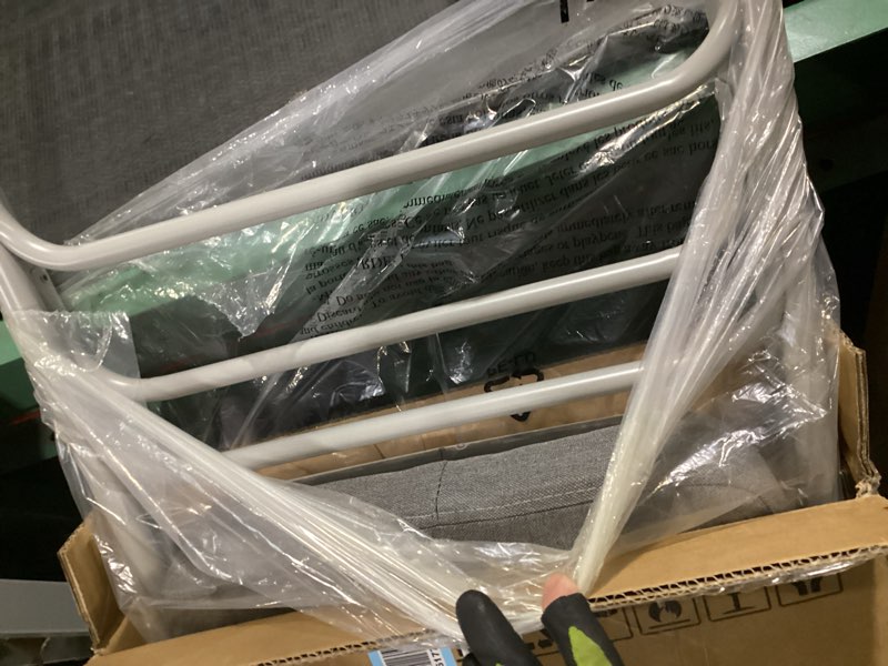 Condition photo showing Good Condition for kaihaowin padded folding chairs upholstered single foldable chair with ultra thick padded seat comfortable metal chairs indoor with comfortable fabric cushion for indoor-grey grey 1