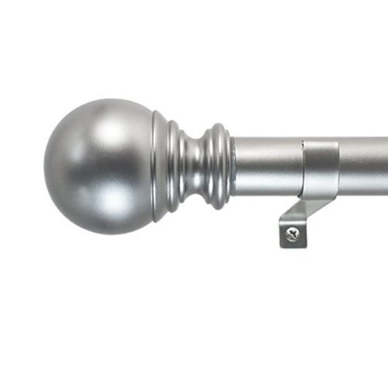 Decopilatan 1Diameter  ball Telescoping Drapery rod set 36 in Decopolitan 1" Diameter Ball Telescoping Drapery Rod Set 18-36" Silver Decopolitan 1" Diameter Ball Telescoping Drapery Rod Set 18-36" Silver