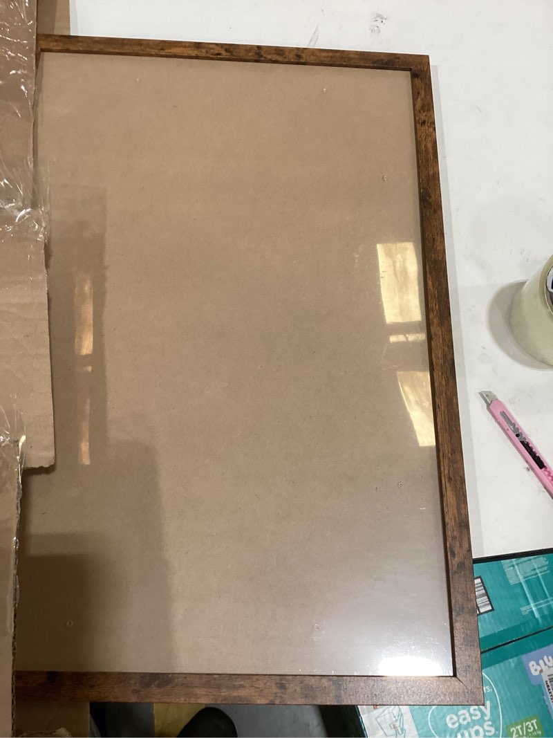 Condition photo showing Good Condition for 16x24 picture frame for wall hanging, wood 16 x 24 frame 40x60 cm poster photo frame for wall horizontally or vertically, deep brown, 1 pack 1 16x24 inch