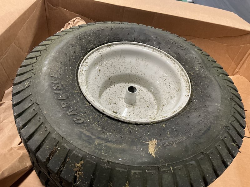 Condition photo showing As Is for carlisle turf saver 20×8.00-8 tire & wheel assembly – replaces 449301