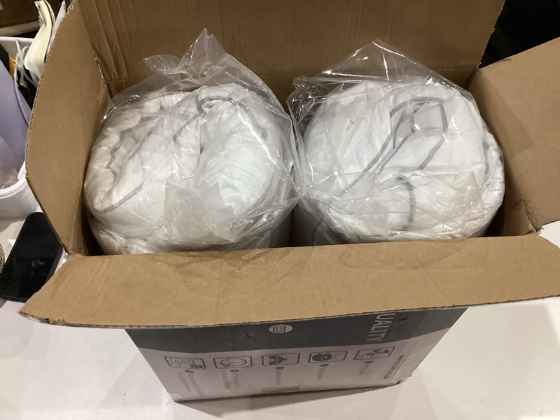 Condition photo showing New/Like New for viewstar king size pillows set of 2, hotel quality cooling down alternative gusseted bed pillows for side, back, or stomach sleepers, white plush white king