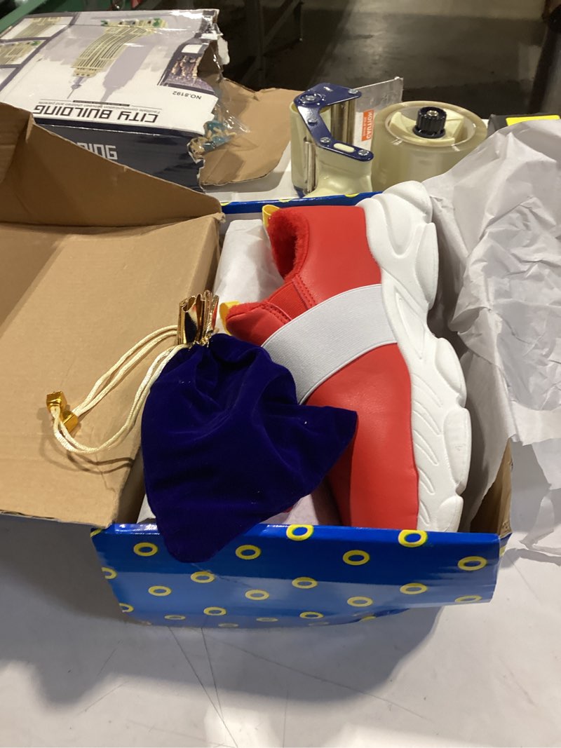 Condition photo showing New/Like New for Similar to Shoes for Boys Girls Kids Children Red Running Walking Sneakers Tennis Shoes Birthday Party Gift 5 Big Kid With-rings-gems