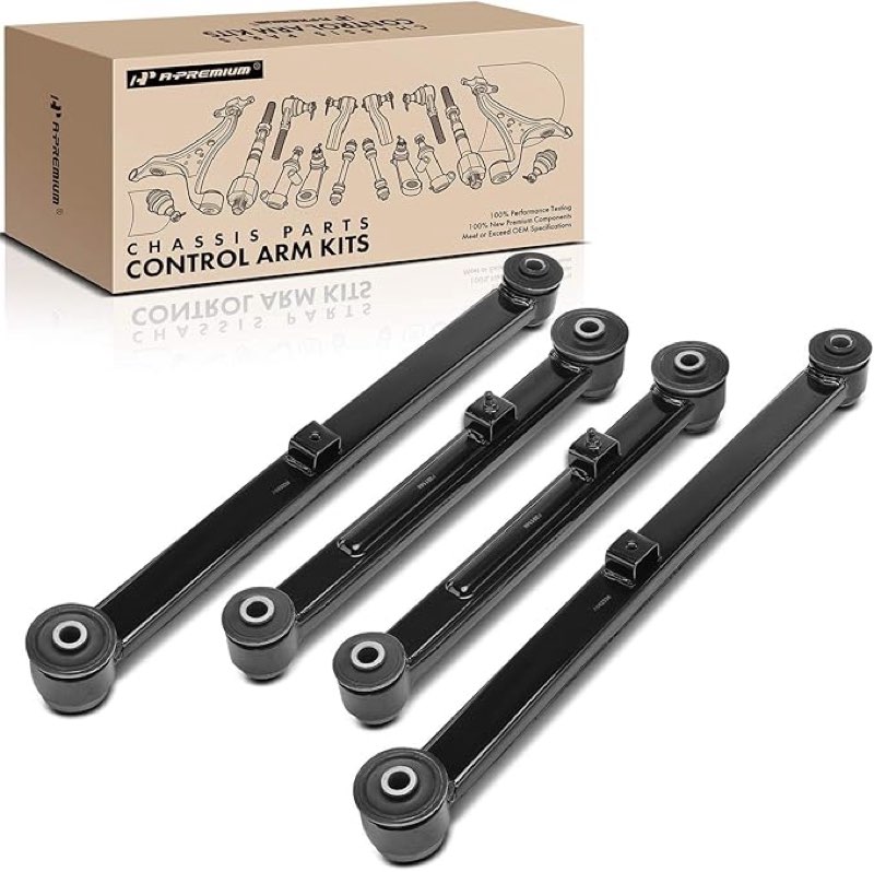 A-Premium Set of 4, Rear Upper Lower Control Arm Kit, with Bushing, Compatible with Ram 1500 2013-2023, 1500 Classic 2019-2023