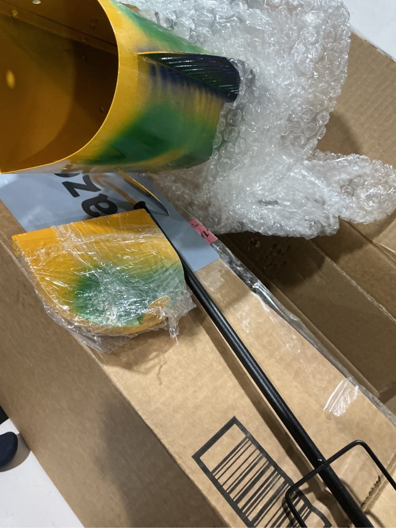 Condition photo showing Good Condition for diydeg largemouth fish mailbox, fish shape iron post box, large metal mail box, large capacity mailboxes, fishing lure mailbox with mounting hardware for outside of residential home