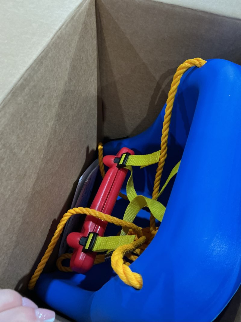 Condition photo showing Good Condition for little tikes 2-in-1 snug  n secure blue swing for baby and toddlers  ages 9 months - 4 years