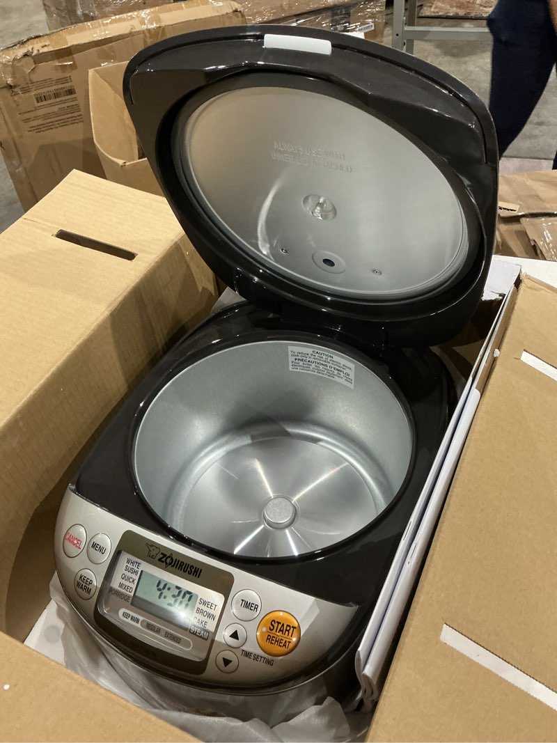 Condition photo showing As Is for zojirushi ns-tsc18 micom rice cooker and warmer – 1.8 liters 10 cups rice cooker
