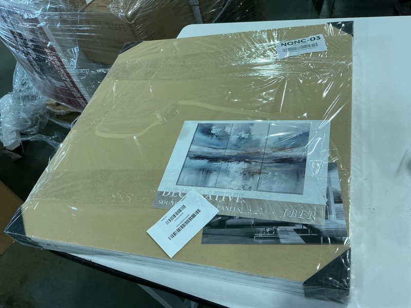 Condition photo showing New/Like New for JBER 6 Pack Art Acoustic Panels, 72×48Inches Soundproof Wall Panels, Large Self-Adhesive Wall Panels, Decorative Sound Absorbing Panels, Sound Panels for Recording Studio, Living Room(Lake of the Sky) 72"×48" Lake of the Sky