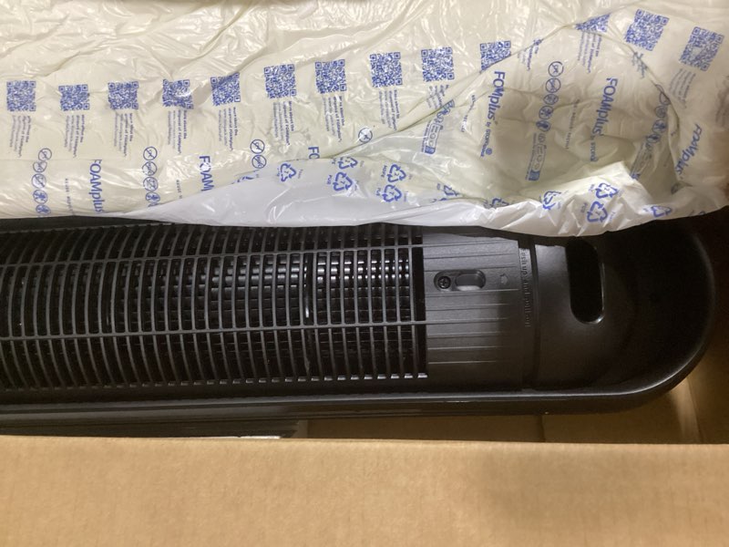 Condition photo showing Good Condition for Dreo Tower Fan and Heater Combo, 29.2ft/s Standing Fans for Bedroom, 17 Levels, 6 Modes, 120° Oscillation, 42 Inch, 12H Timer, 25dB Quiet, with Remote, for Office, Large Room, Silver