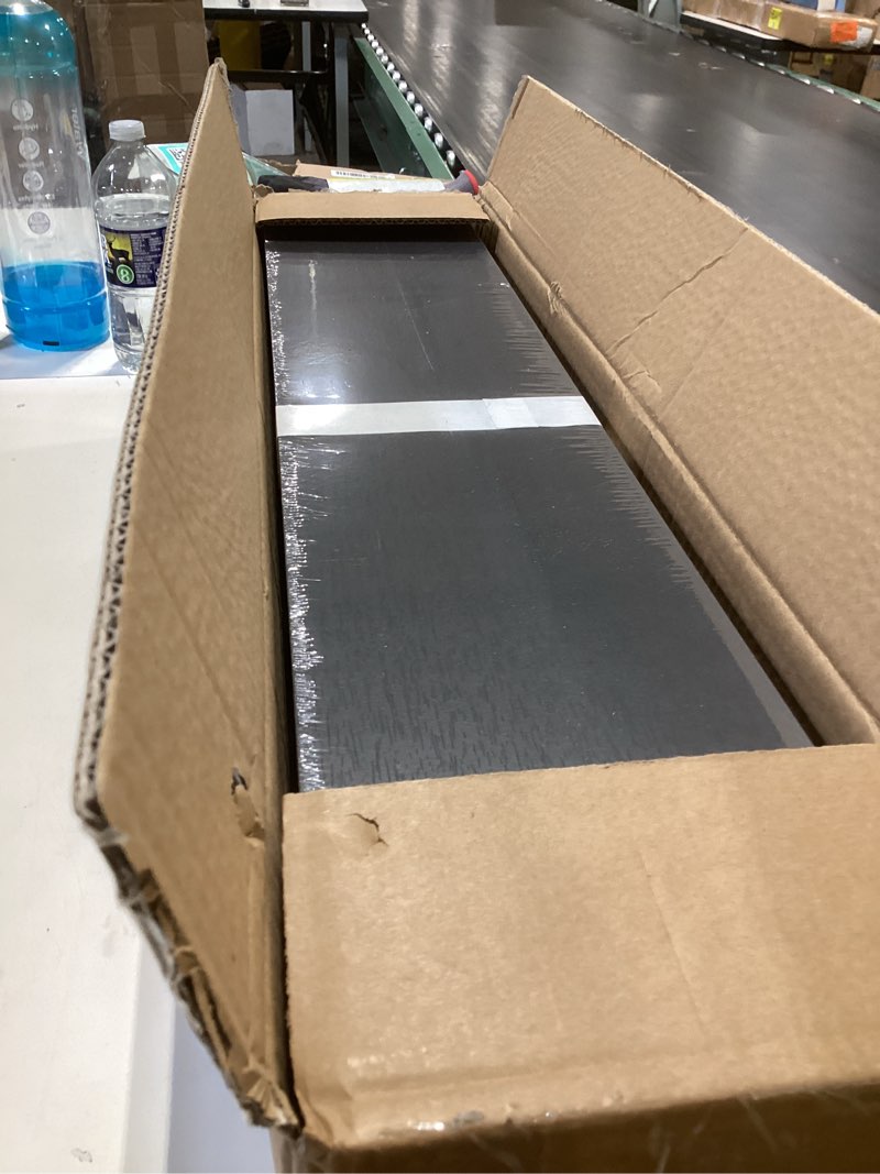 Condition photo showing Good Condition for upsimples floating shelves for wall, 23.6 inch shelves for decor storage set of 6, wall mounted wood shelf for bedroom, living room, bathroom, kitchen, long picture ledge shelves, black black 23.6in