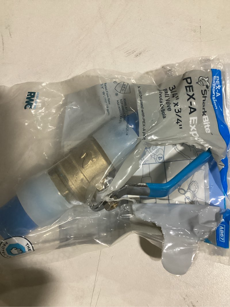 Condition photo showing As Is for SharkBite Expansion 3/4-in PEX-A Brass Ball Valve