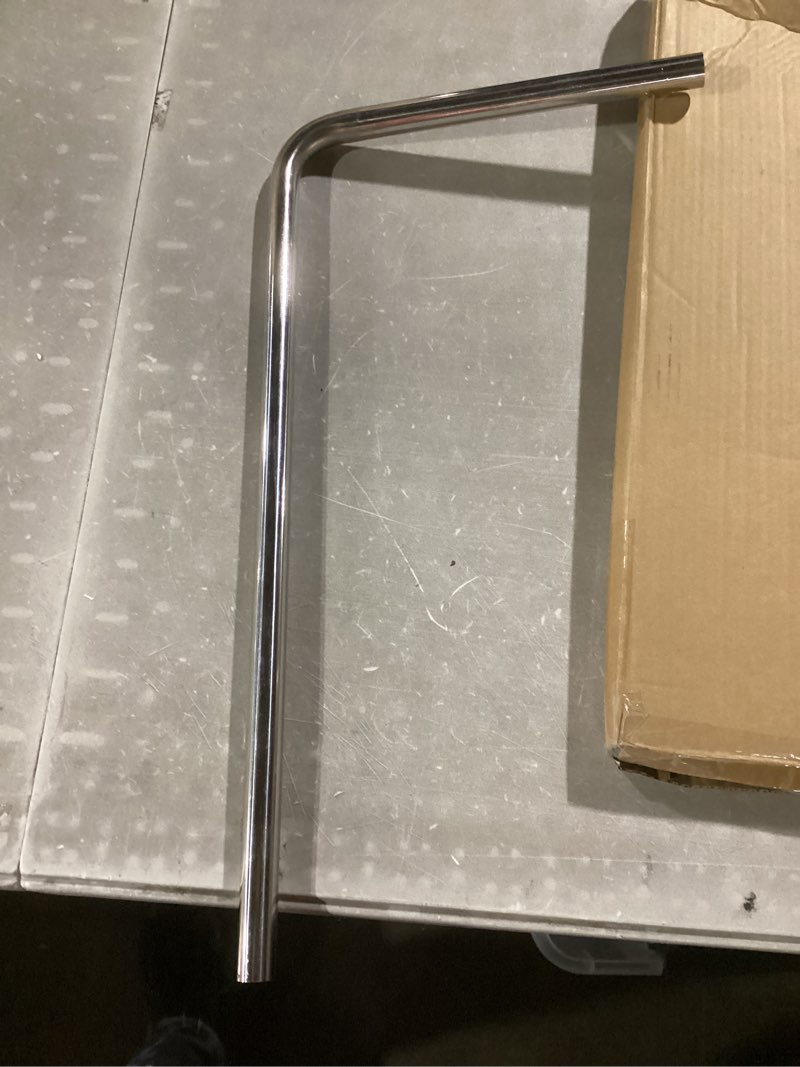 Condition photo showing As Is for margar workstand extension pole, compatible with lowery stand, adjustable height, designed for wide sofas, heavy duty metal construction, stable support, tool free installation