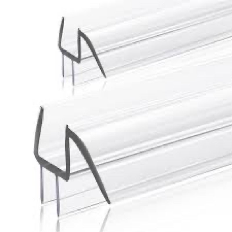 Shower Door Bottom Seal, 2 Pack 3/8” X 39” Frameless Glass Door Seal, Ultra Clear Shower Door Sweep 
