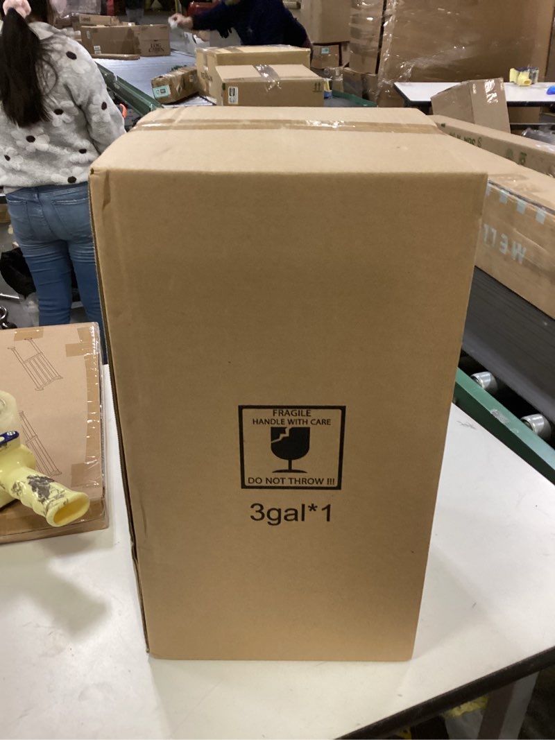 Condition photo showing New/Like New for 3 Gallon Extra Large Drink Dispenser for Parties,Glass Beverage Dispenser with Stand,Water Drink Dispenser with Airtight Valve,Lemonade Dispenser for Fridge,Water, Juice,Cocktails,Ice Tea & Sun Tea