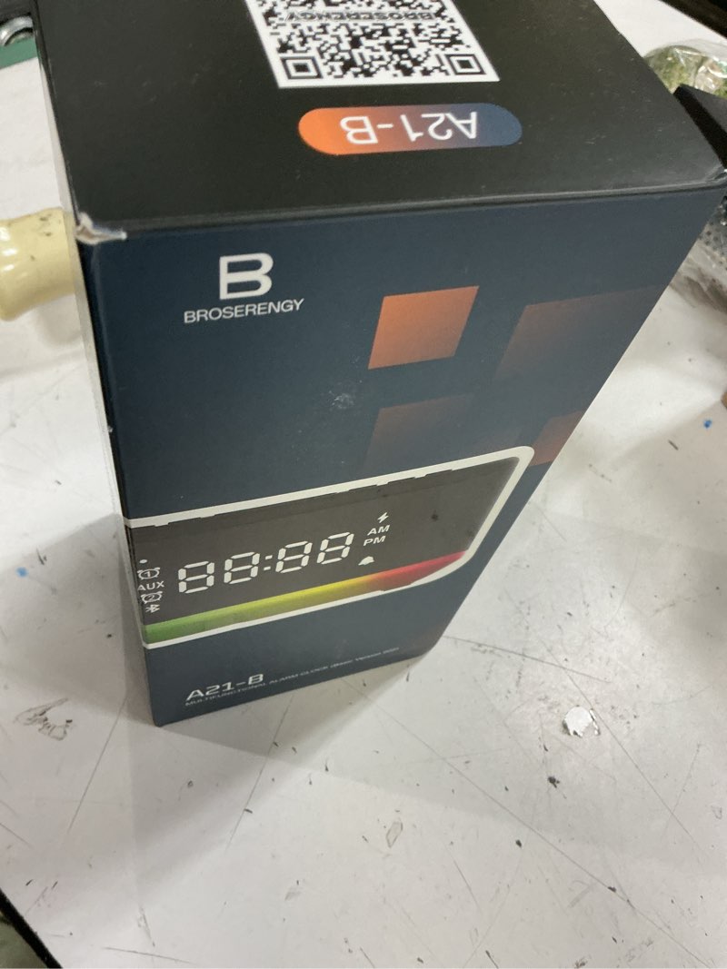 Condition photo showing Good Condition for alarm clock speaker wireless charger, digital alarm clocks bedrooms bluetooth, alarm clock dimmable light bedrooms dual alarm snooze dimmer 12 24h rgb night light bluetooth usb aux, black