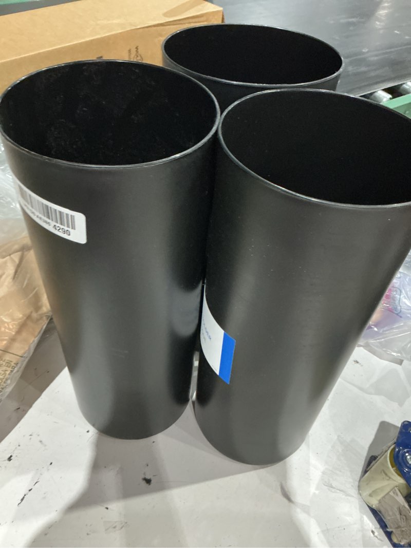 Condition photo showing As Is for idesign freestanding bathroom toilet paper storage holder with lid for 3 extra rolls, matte black black pack of 1 lid with handle