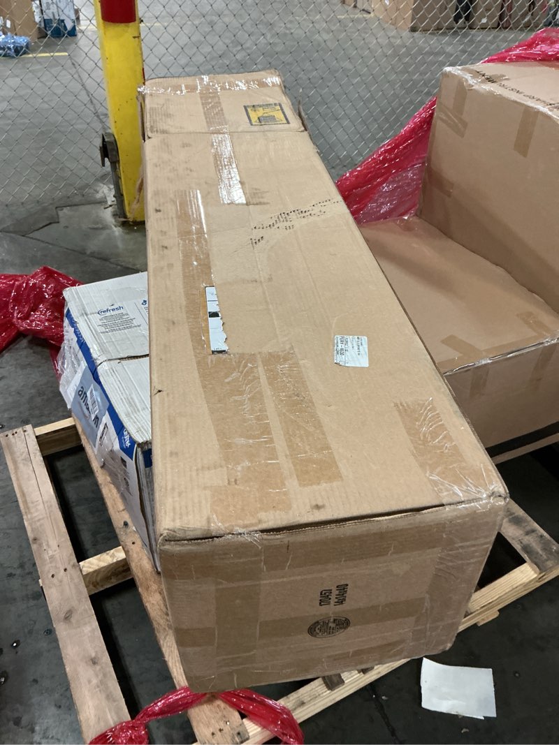 Condition photo showing As Is for 2-Ton Folding Engine Hoist Cherry Picker 4400 Lb Capacity Hydraulic Shop Crane with Telescoping Boom 6 Caster Wheels for Automotive Repair Garage Use Includes Hitch and Storage Stand Orange