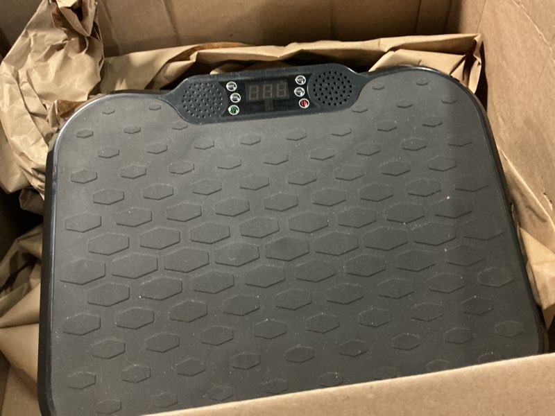 Condition photo showing As Is for vibration plate exercise machine,vibration plate for lymphatic drainage power vibration plate machine support 450 lbs 250 adjustable speeds,vibrating plate shake plate weight loss black